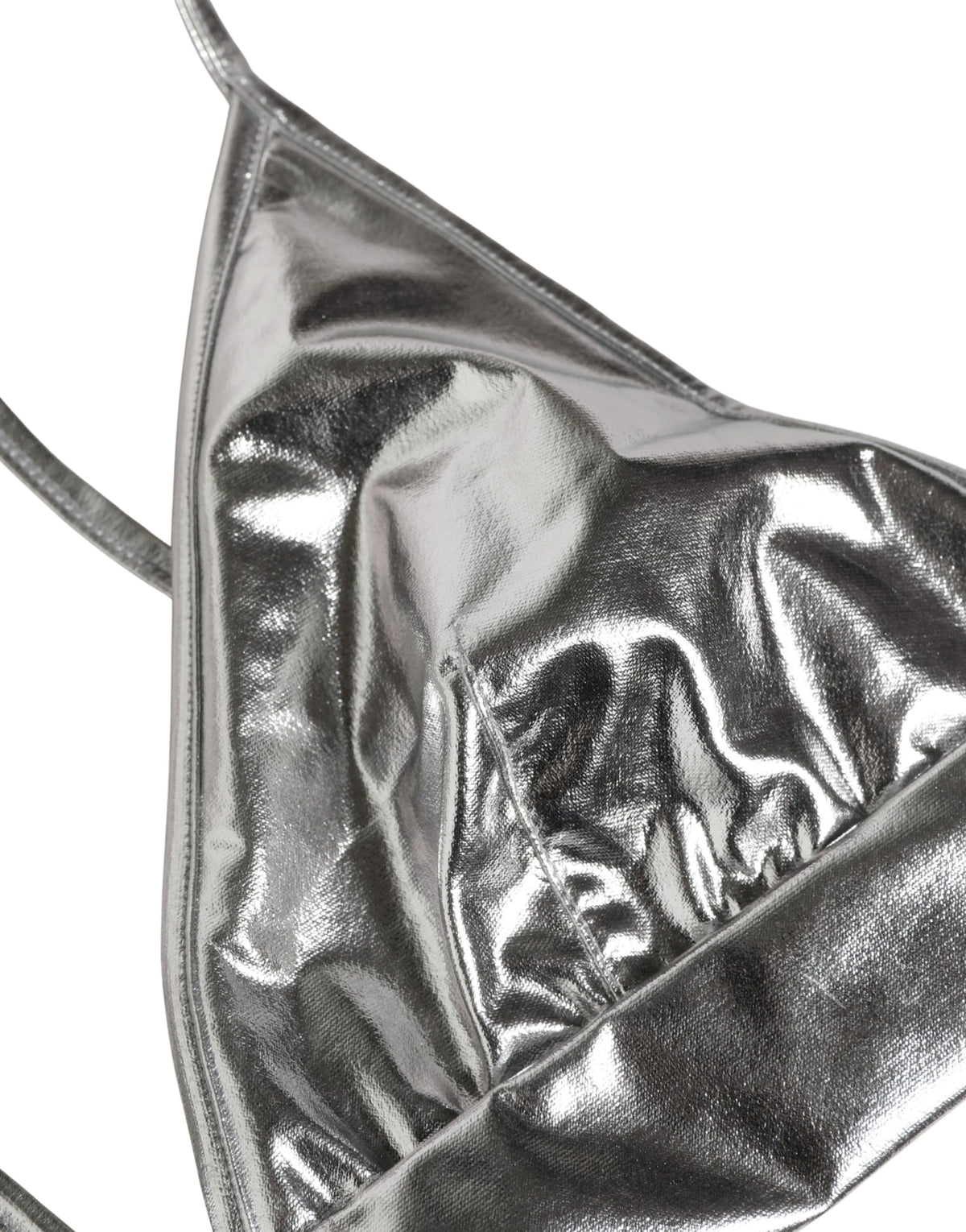 Dolce & Gabbana Metallic Silver Bustier Top | Haute Couture Elegance