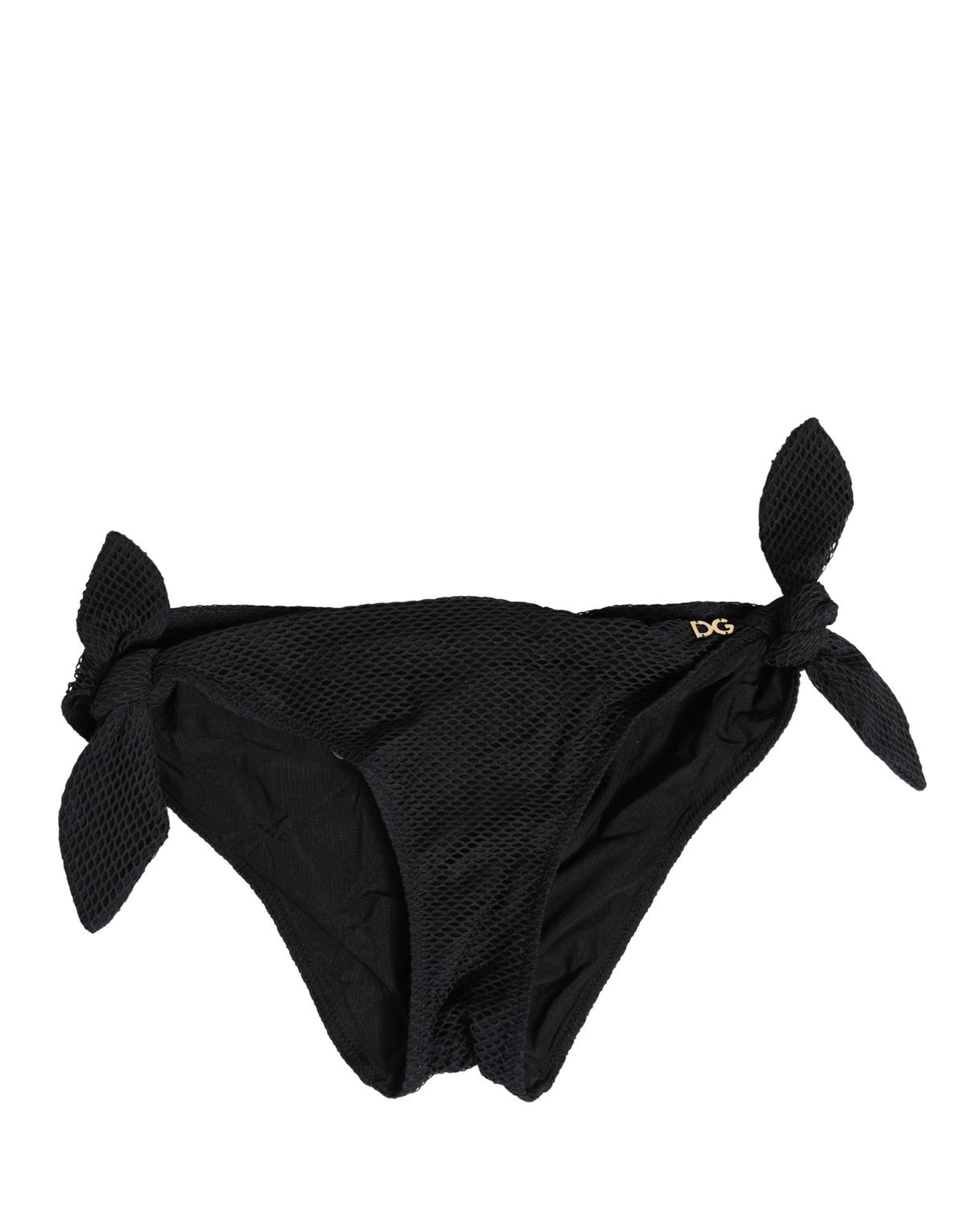 Dolce & Gabbana Black Side-Tie Bikini Bottoms - Luxurious Elegance