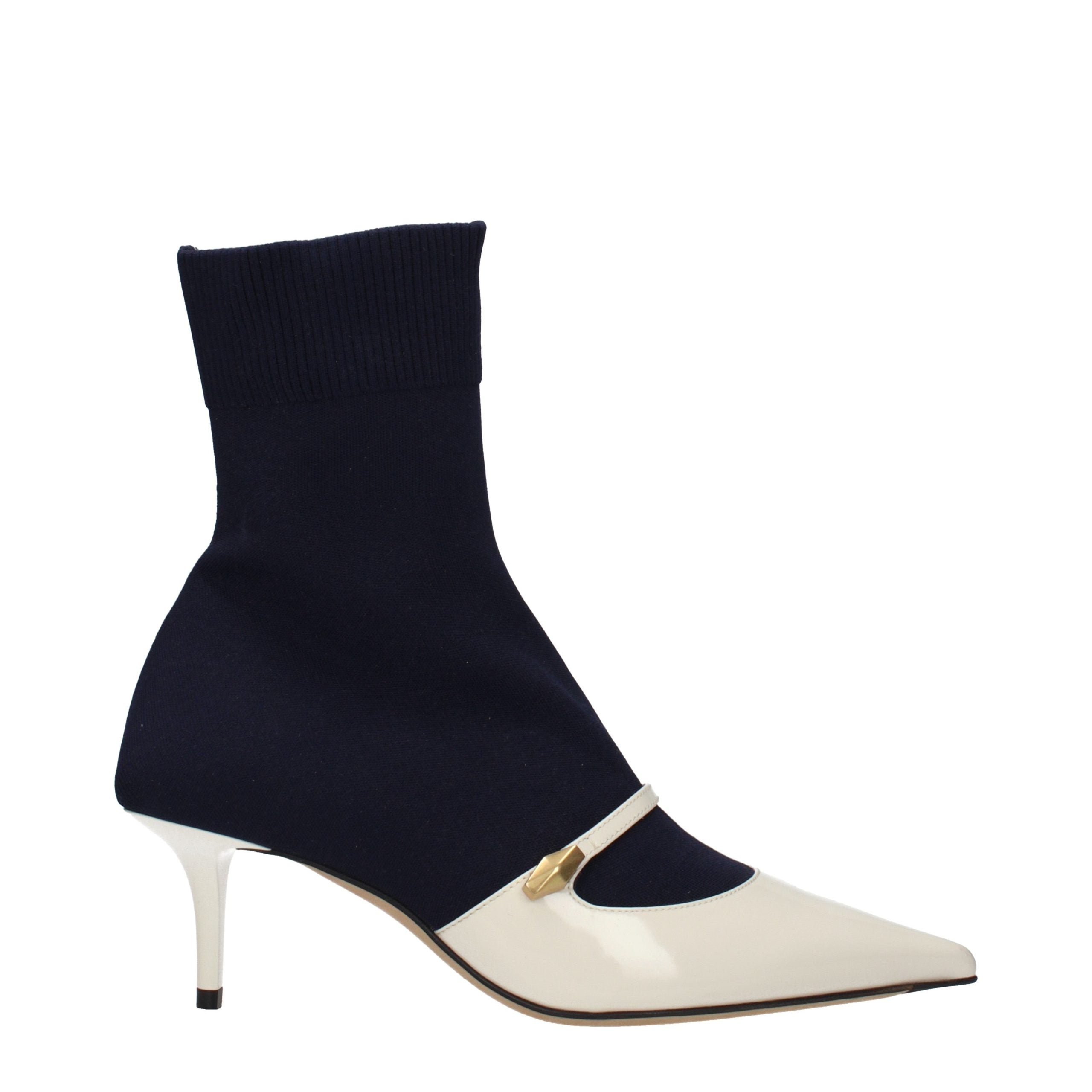 Elevate your style with Jimmy Choo Blue Fabric Ankle Boots, where exquisite craftsmanship meets modern elegance, perfect for the discerning individual.