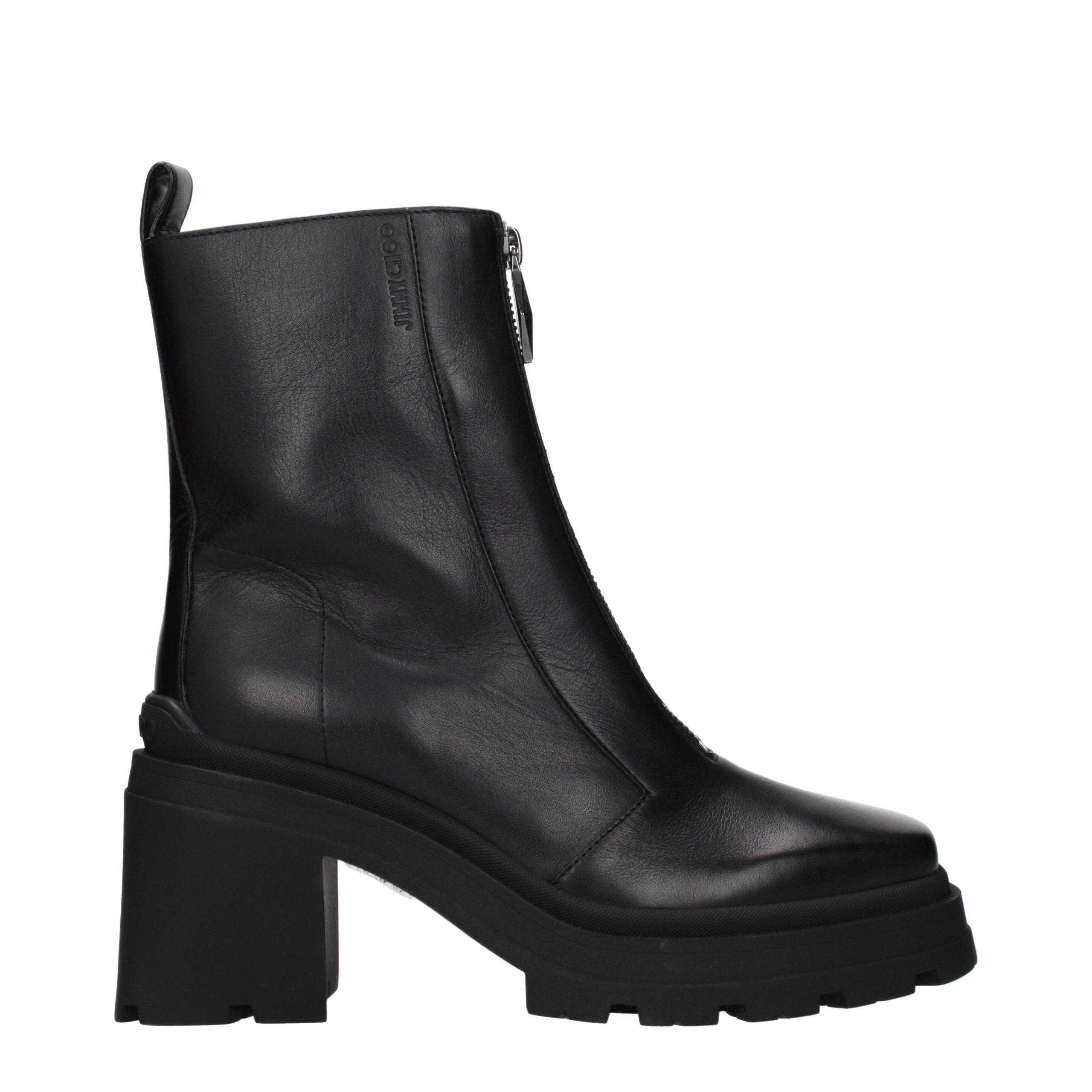Step into the realm of elegance with Jimmy Choo Black Leather Ankle Boots, where exquisite craftsmanship meets timeless allure, perfect for the discerning connoisseur.