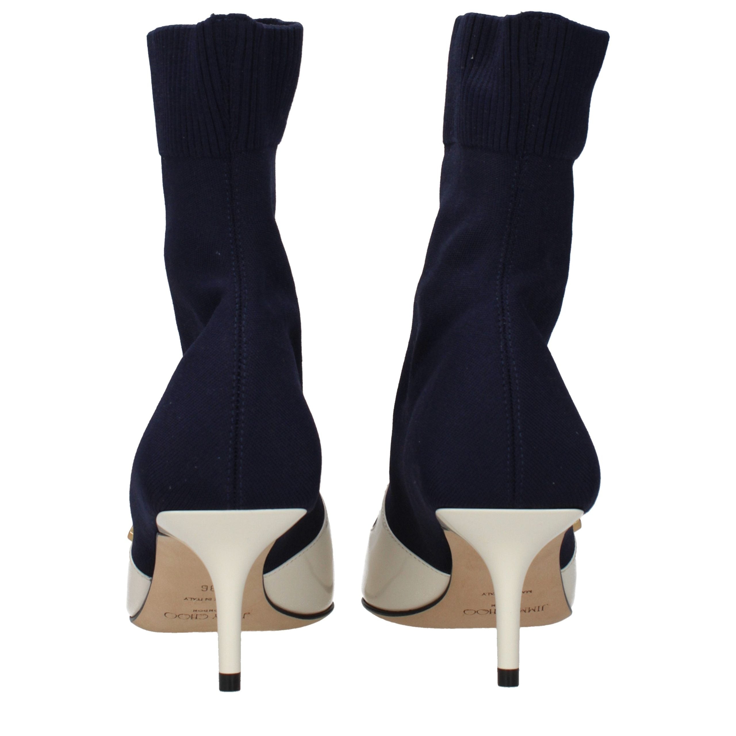 Step into the realm of sophistication with Jimmy Choo Blue Fabric Ankle Boots, where exquisite craftsmanship meets modern elegance, redefining your style for any occasion.