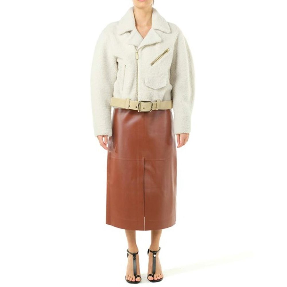 Chloé Beige Polyester Biker Jacket - Luxe Designer Couture