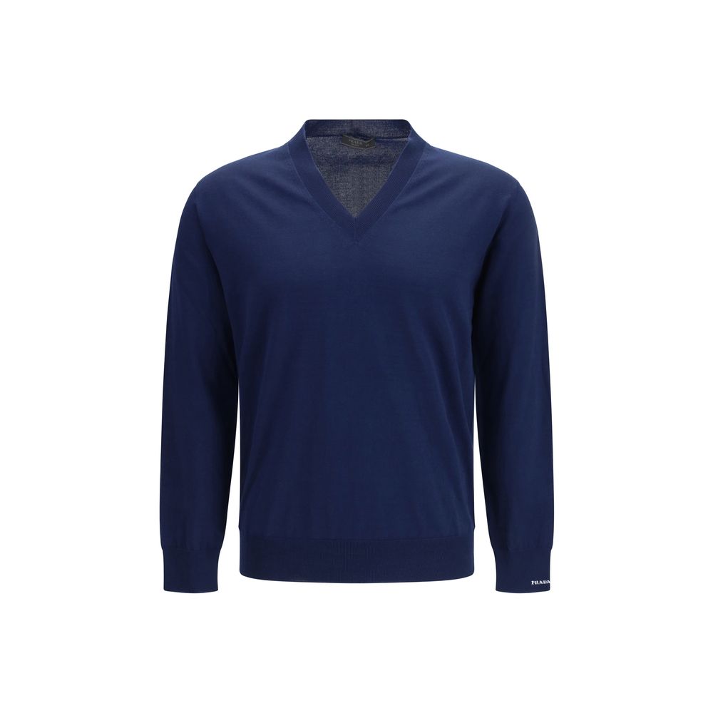 Indulge in the Prada Blue Cotton Sweatshirt from the SS26 collection, a luxurious blend of 100% cotton and refined craftsmanship, perfect for effortless elegance.
