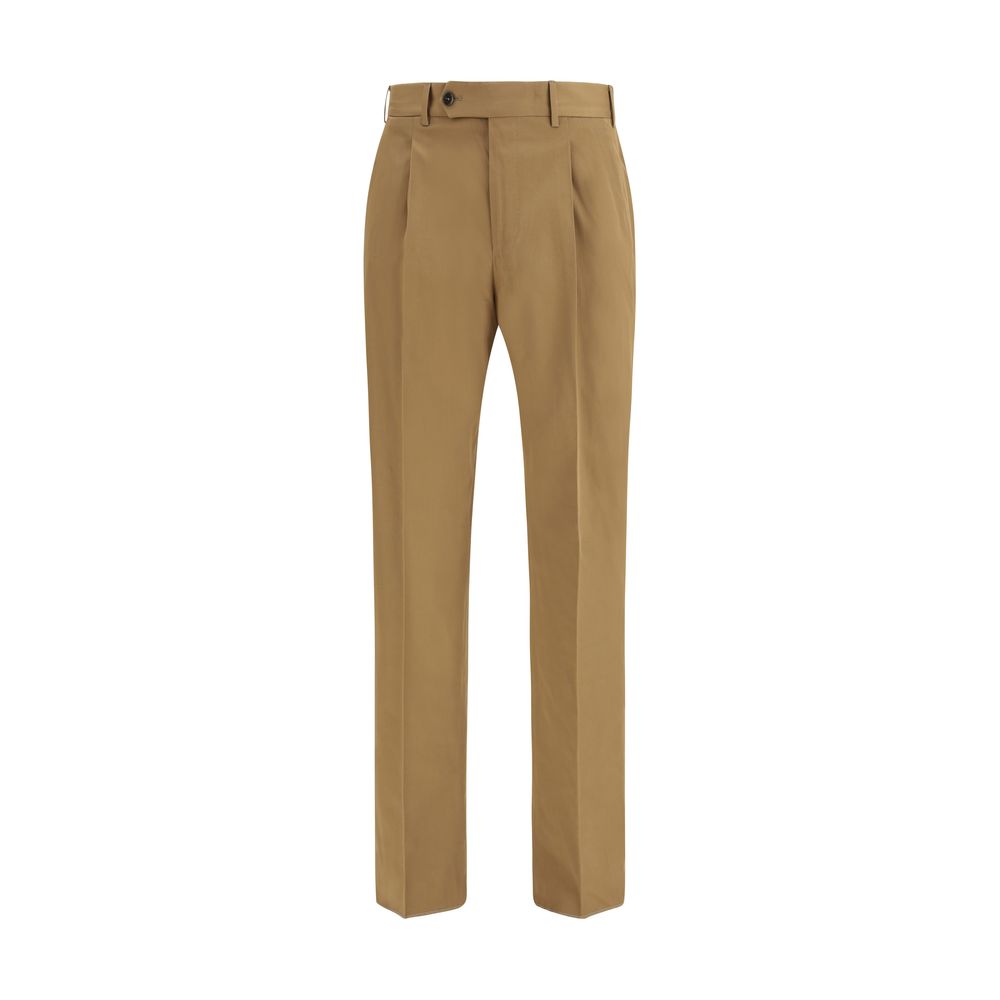 Discover the exquisite PT Torino Brown Cotton Casual Pants, a luxurious blend of cotton and silk, tailored for elegance and comfort in every moment.