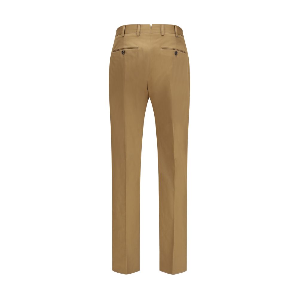Discover the PT Torino Brown Cotton Casual Pants, an exquisite blend of cotton and silk, embodying artisanal luxury and timeless elegance for the discerning individual.