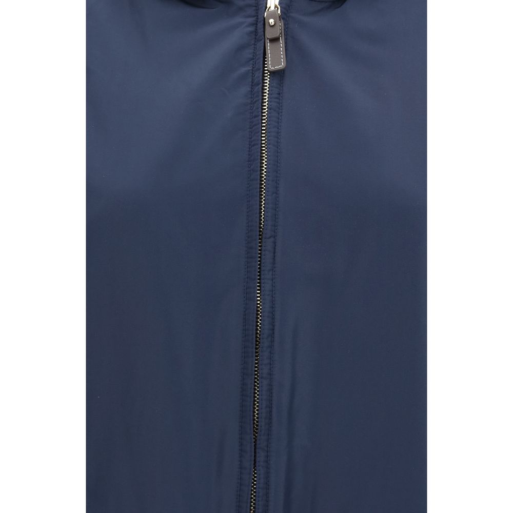 S Max Mara Blue Polyester Trench Coat - Timeless Luxury Redefined