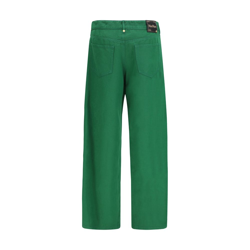'S Max Mara Bicolor Cotton Casual Pants - Timeless Luxury Elegance