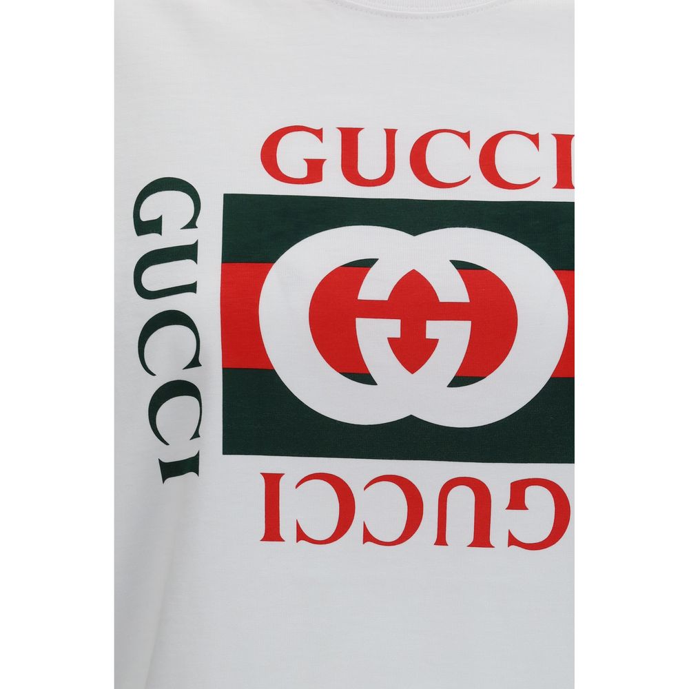 Indulge in the timeless elegance of the Gucci White Cotton T-Shirt, crafted from luxurious cotton jersey, embodying sophistication and effortless style for the modern connoisseur.