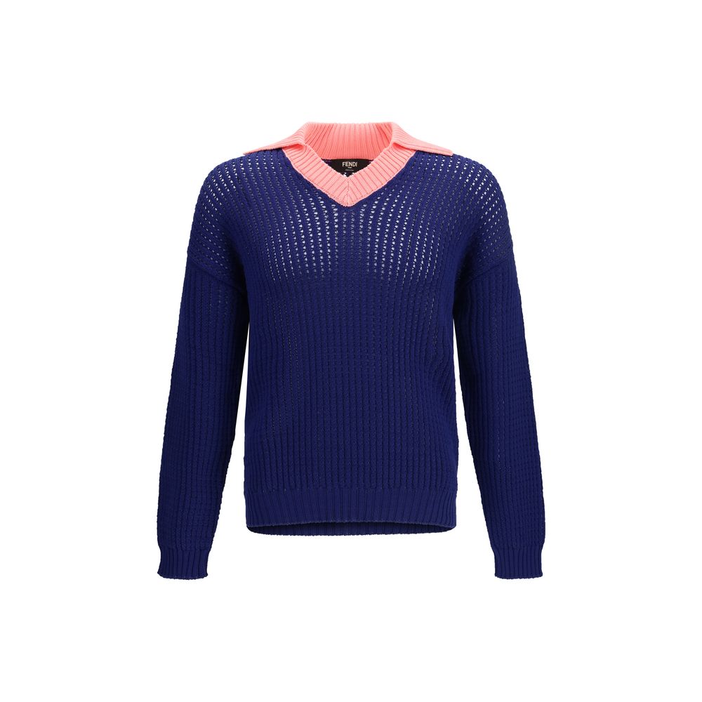 Elevate your wardrobe with the Fendi Blue Cotton Sweatshirt from the SS26 collection, a masterpiece of 100% cotton craftsmanship that embodies luxury and sophistication.