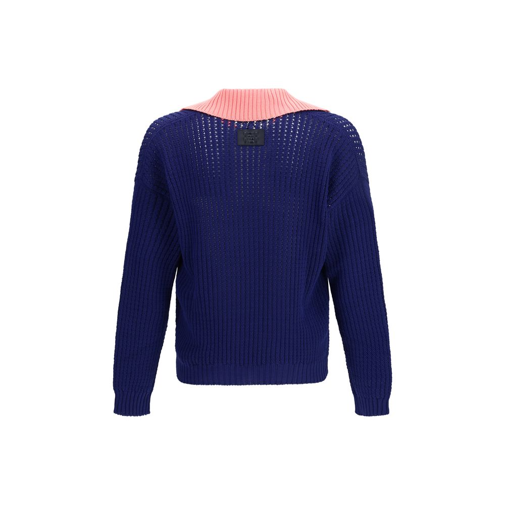 Elevate your wardrobe with the Fendi Blue Cotton Sweatshirt from the SS26 collection, crafted in premium cotton and adorned with an iconic FF jacquard pattern, embodying timeless luxury and sophistication.