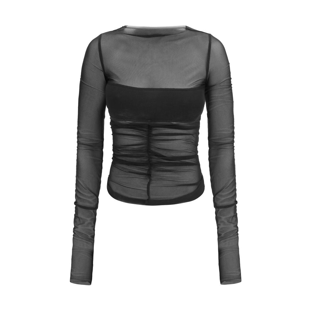 Rick Owens Black Nylon Shirt - Exquisite Haute Couture Elegance