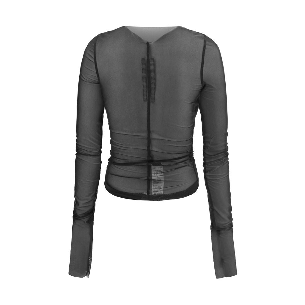 Rick Owens Black Nylon Shirt - Exquisite Haute Couture Elegance