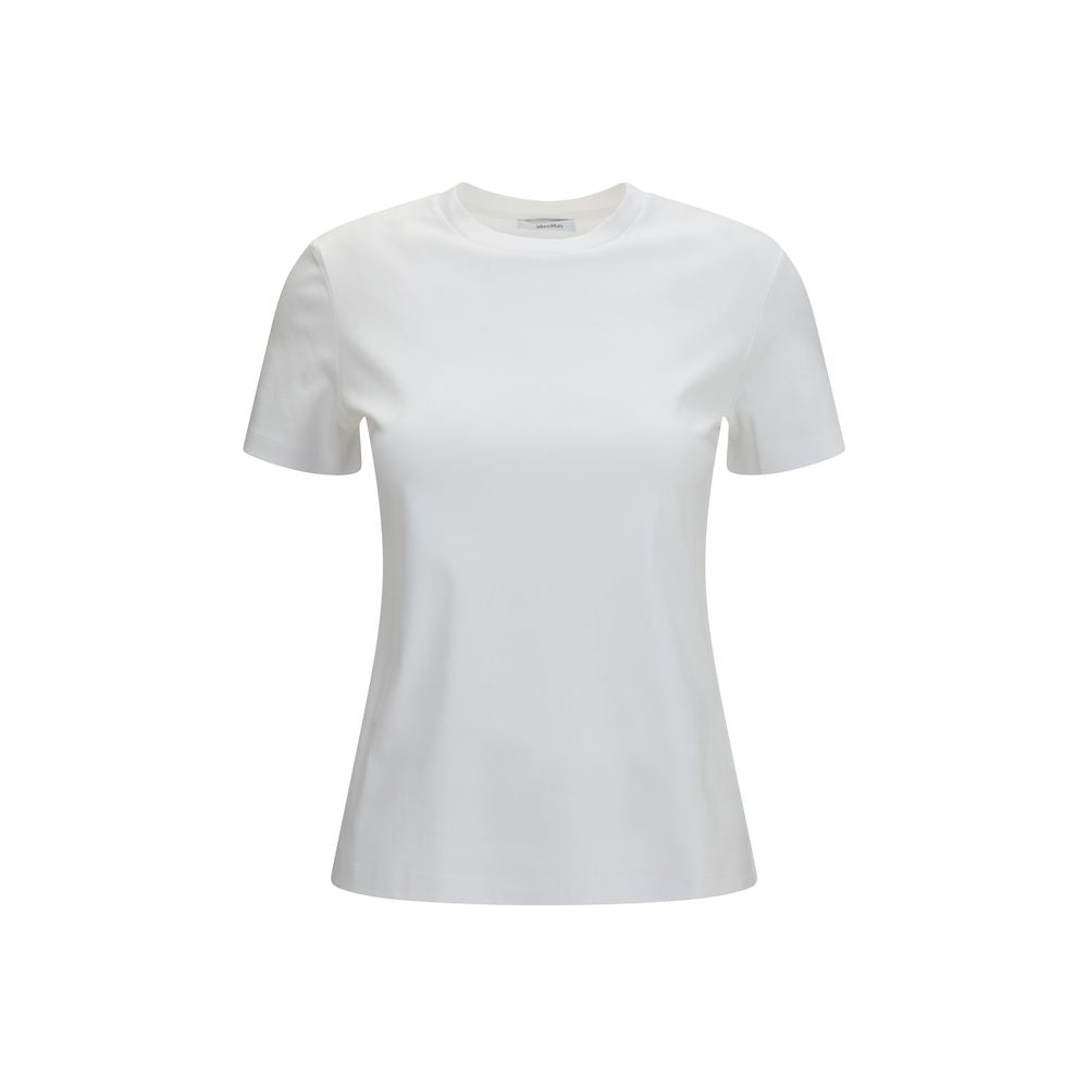Elevate your wardrobe with the Max Mara Pure White Cotton T-Shirt, a luxurious blend of comfort and elegance, perfect for sophisticated everyday wear.