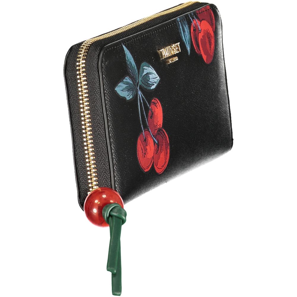 Elevate your elegance with the TWINSET Black Polyurethane Women's Wallet, a luxurious blend of style and functionality, designed for the discerning individual.