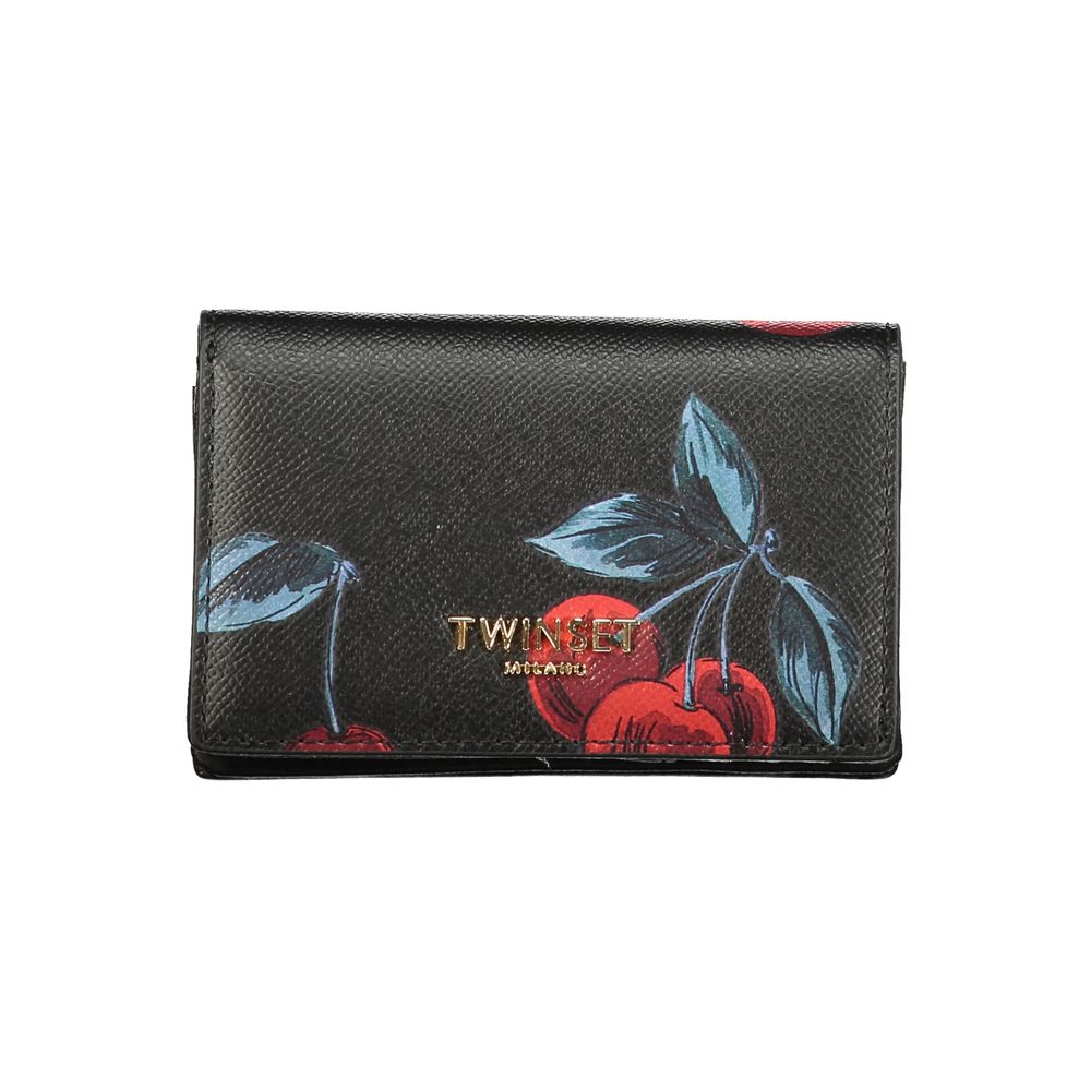 TWINSET Cherrie Wallet - Artisanal Luxury Accessory in Black