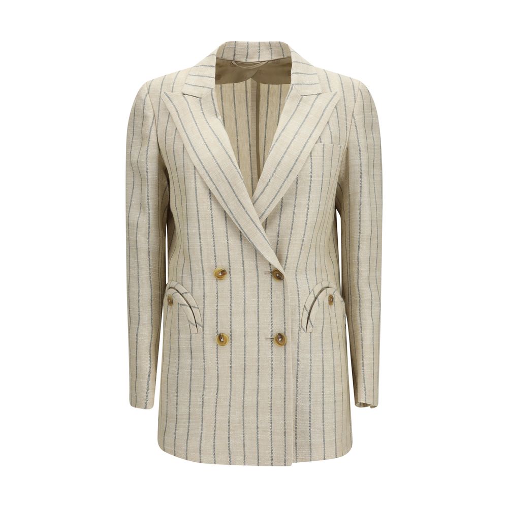 Blazé Milano Beige Linen Blazer – Exquisite Luxury Tailoring