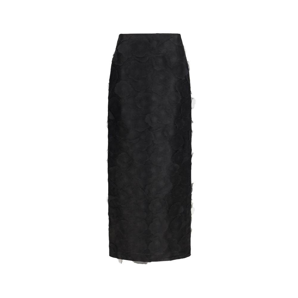 Max Mara Black Silk Long Skirt - Exquisite Italian Elegance
