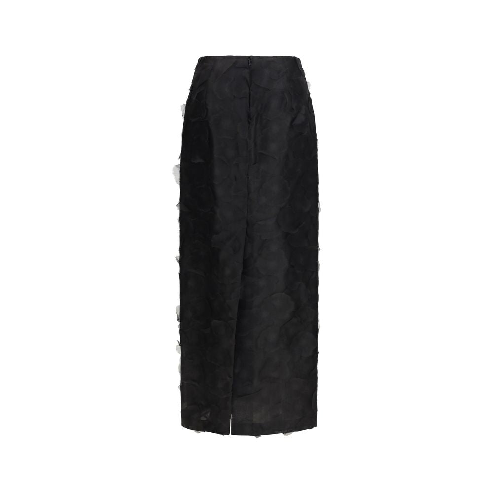 Max Mara Black Silk Long Skirt - Exquisite Italian Elegance