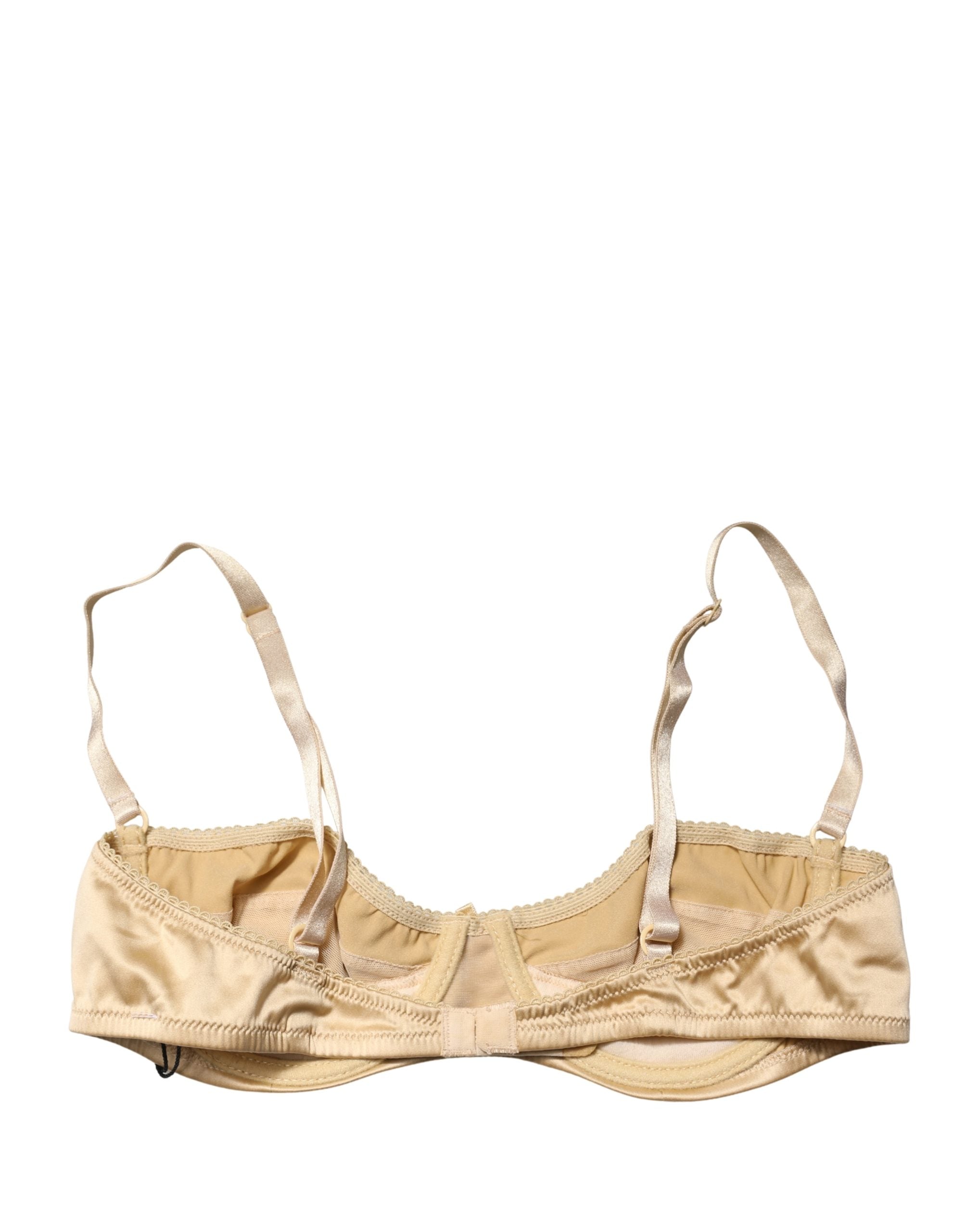 Dolce & Gabbana Beige Semi-Pad Underwire Balconette Bra Couture