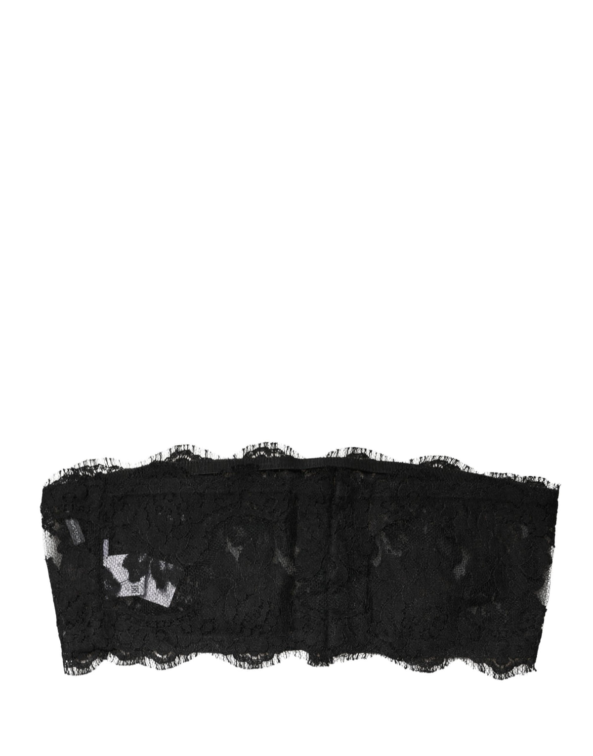 Dolce & Gabbana Black Lace Bandeau Bra Tube Top Couture