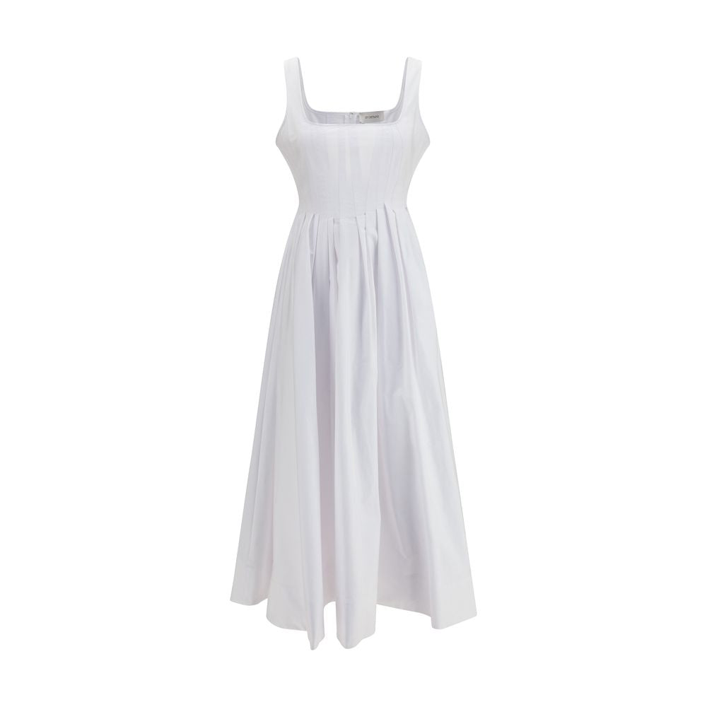 Max Mara White Cotton Casual Dress - Luxury Elegance Redefined