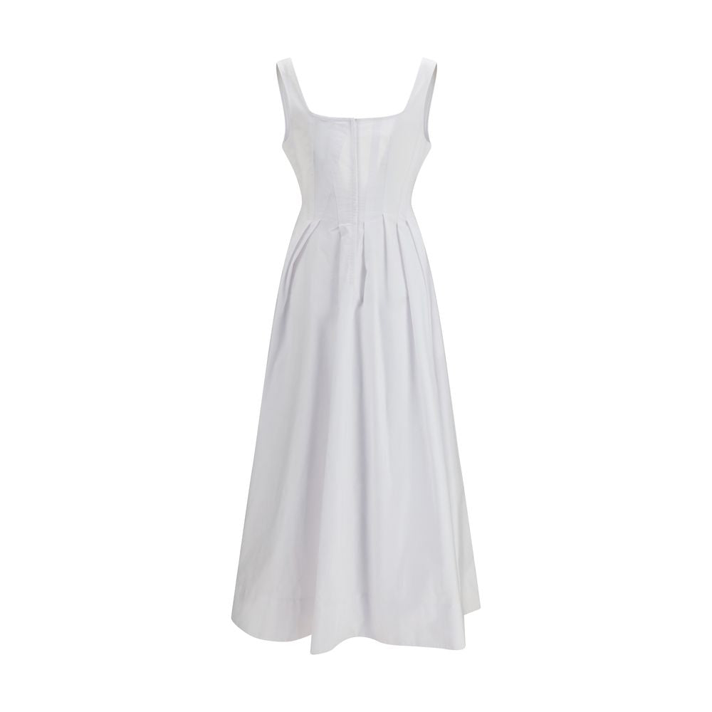 Max Mara White Cotton Casual Dress - Luxury Elegance Redefined