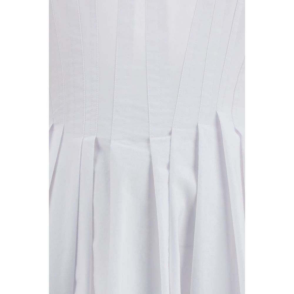 Max Mara White Cotton Casual Dress - Timeless Luxury Redefined