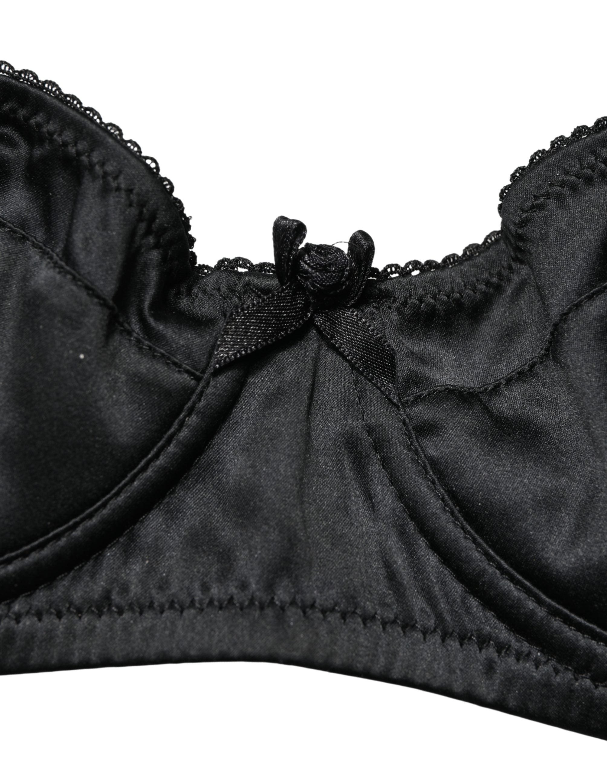 Dolce & Gabbana Black Semi-Pad Underwire Balconette Bra - Couture