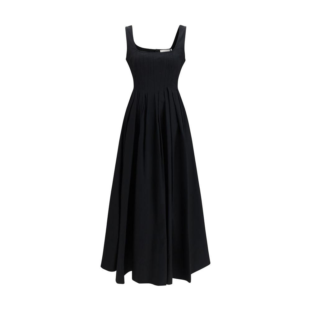 Experience the allure of the Max Mara Black Cotton Casual Dress, crafted from luxurious cotton canvas, embodying timeless elegance for the discerning individual.