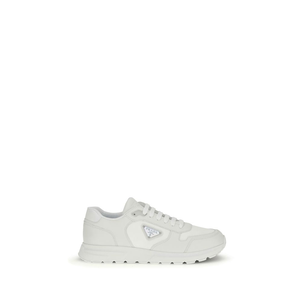 Prada White Recycled Polyamide Athletic Sneakers - Luxury Redefined