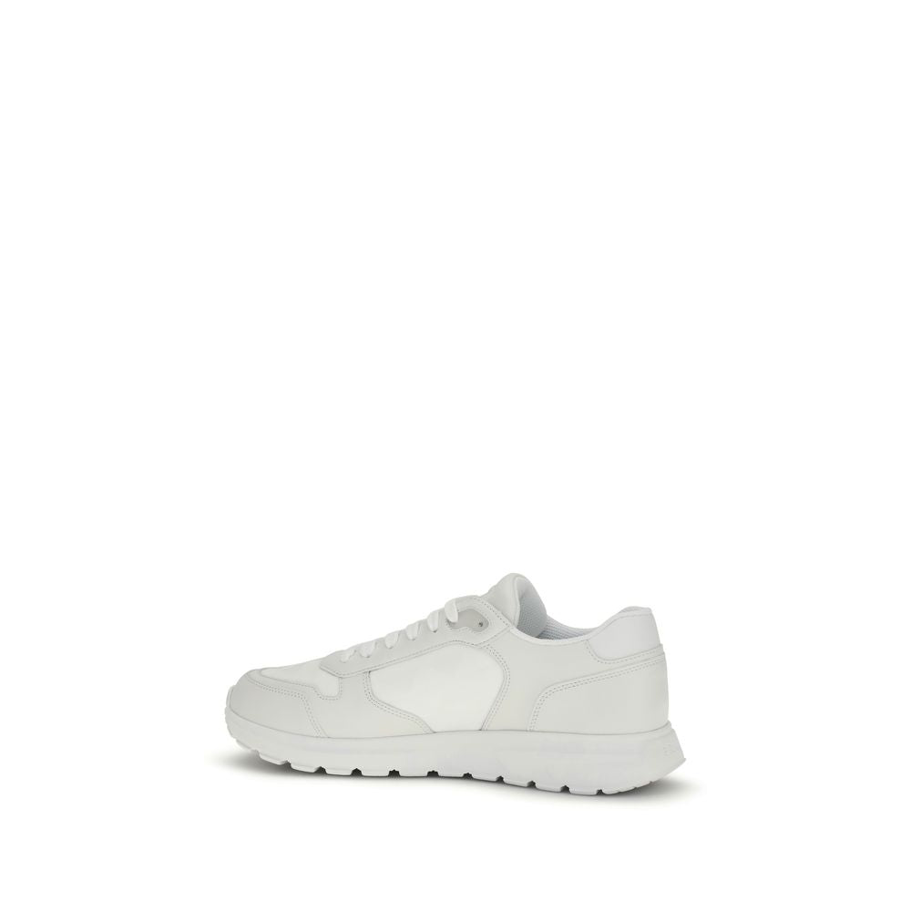 Prada White Recycled Polyamide Athletic Sneakers - Luxury Redefined