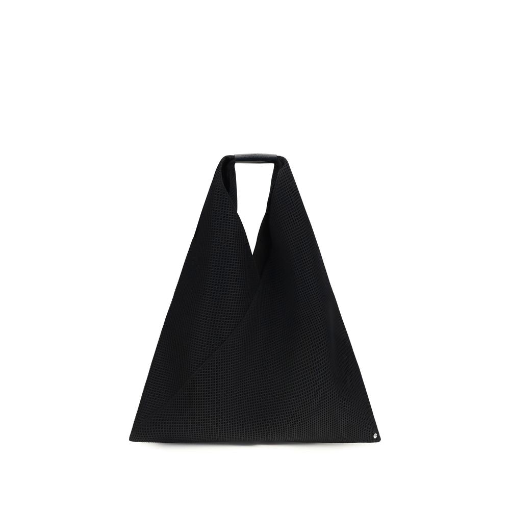 MM6 Black Polyester Handbag - Modern Elegance Redefined