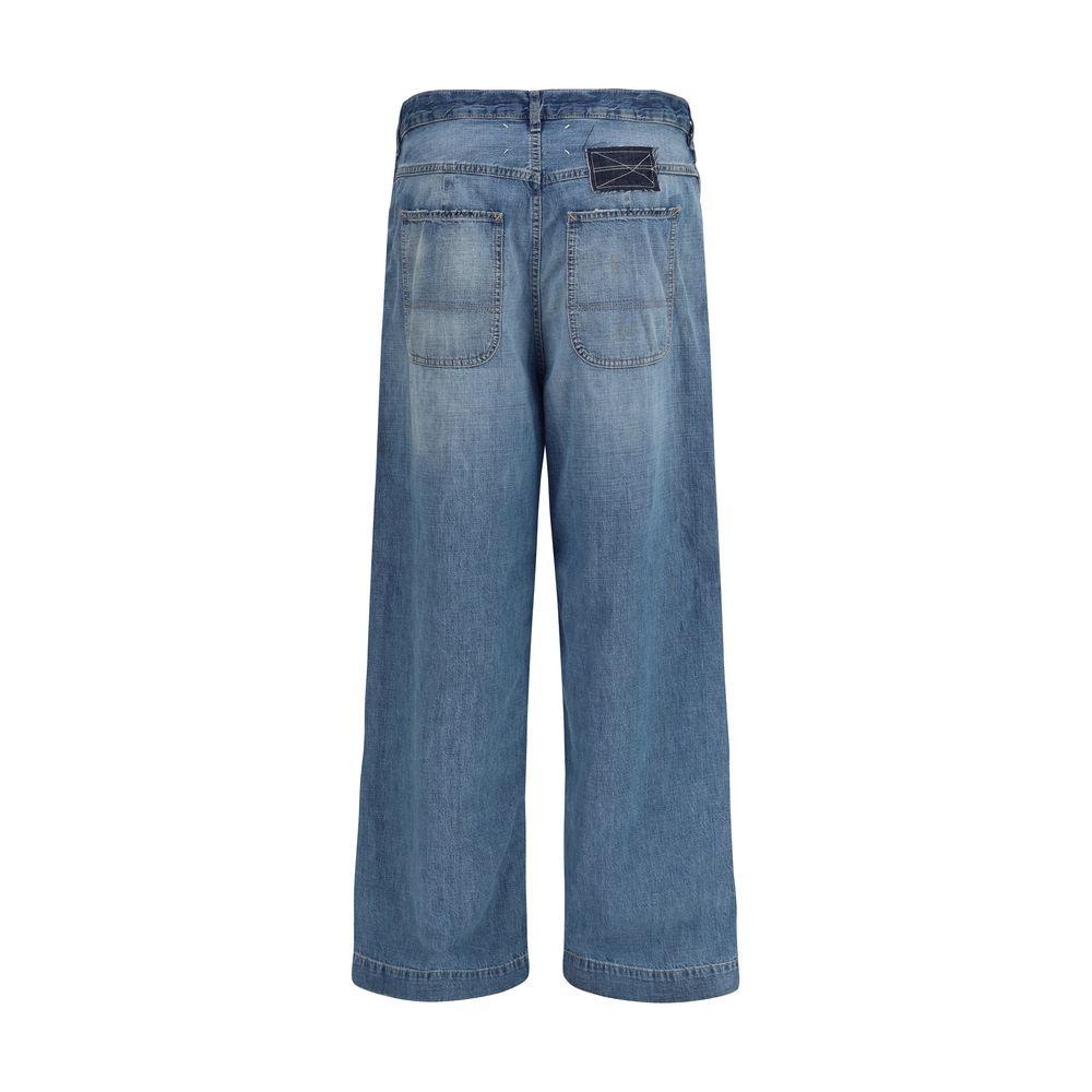 Maison Margiela Blue Cotton Relaxed Fit Jeans - Luxury Denim Artistry