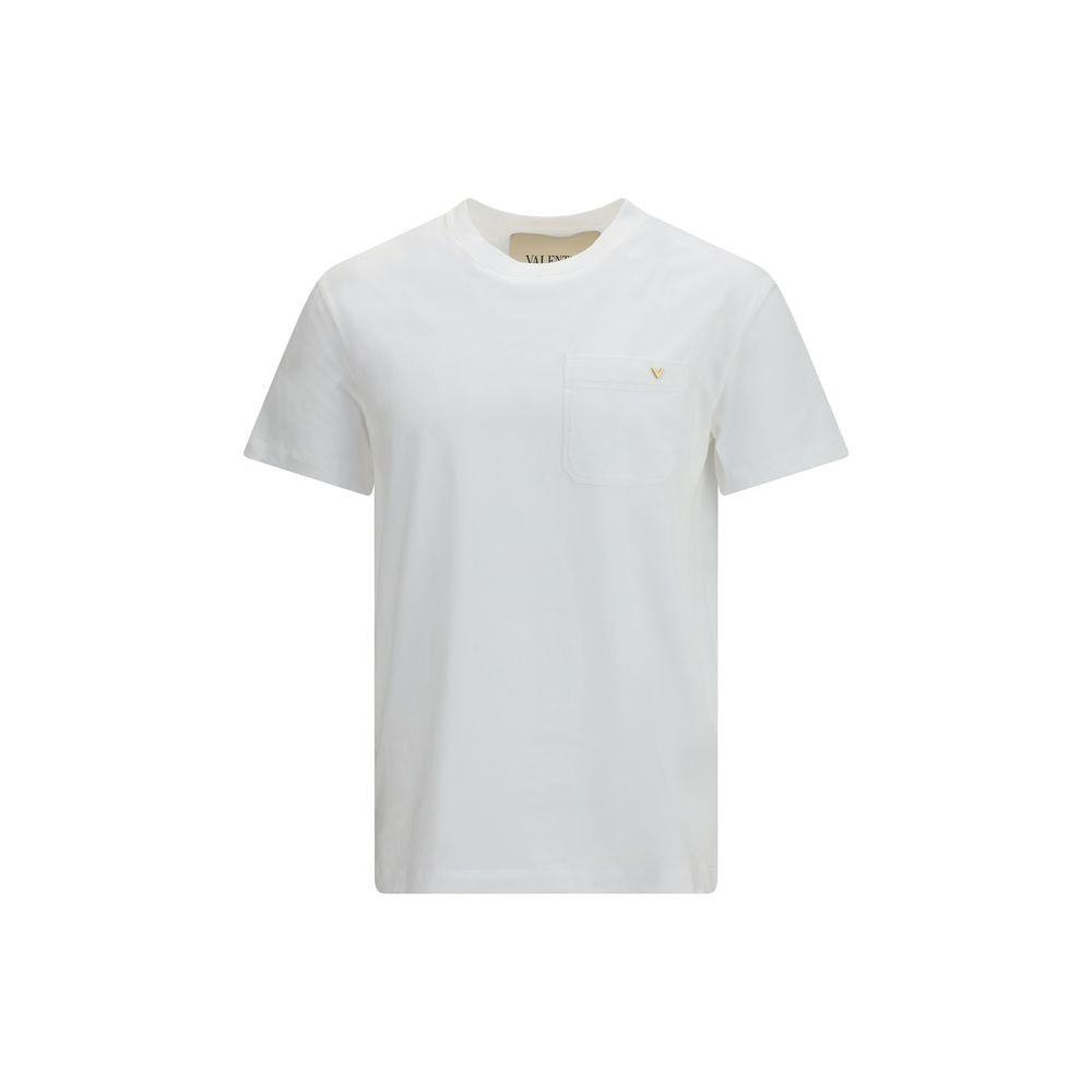 Elevate your wardrobe with the Valentino White Cotton T-Shirt, a luxurious blend of comfort and sophistication, perfect for the discerning individual.