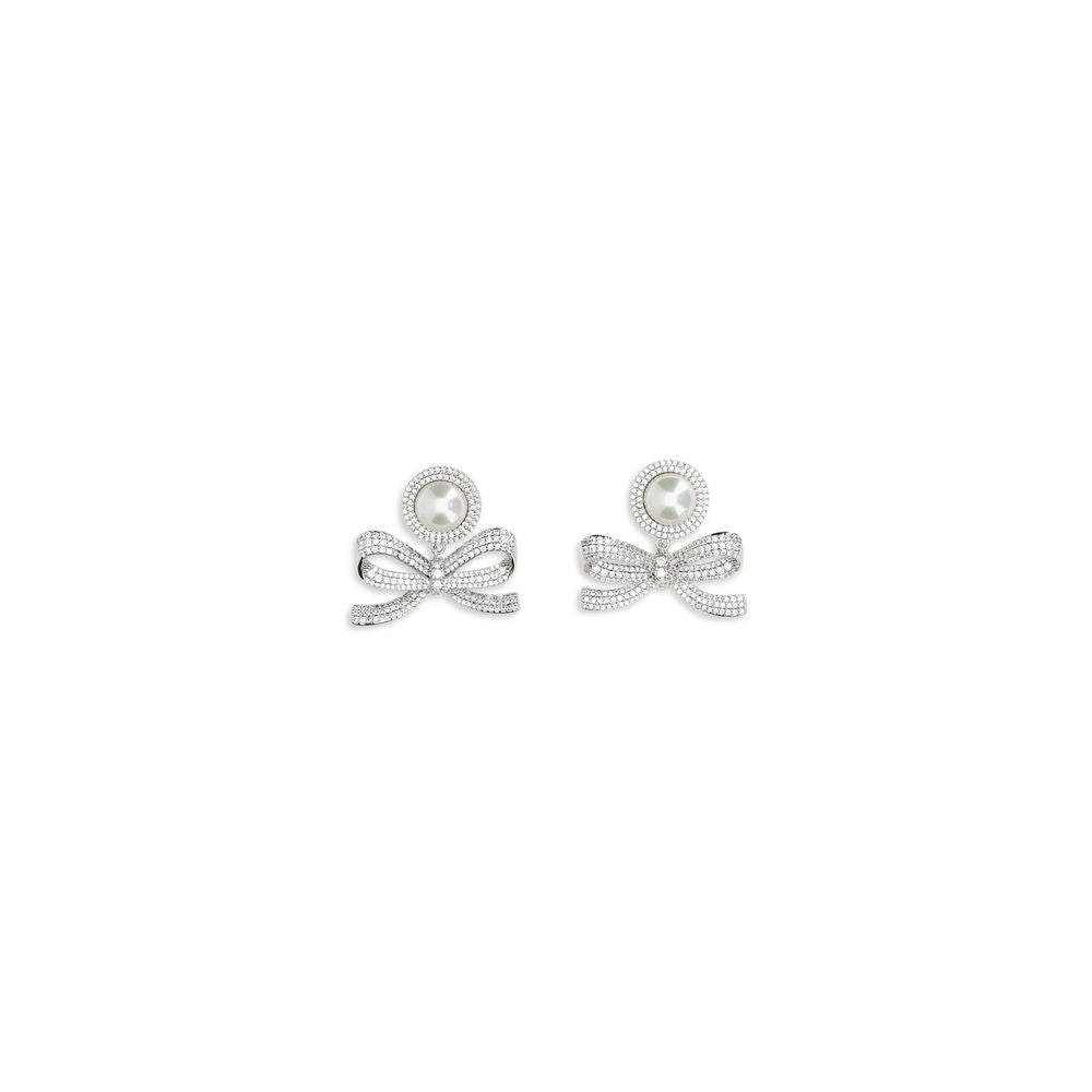 Elevate your elegance with Self-Portrait Silver Brass Earrings, where artisanal craftsmanship meets timeless allure, perfect for the discerning individual.