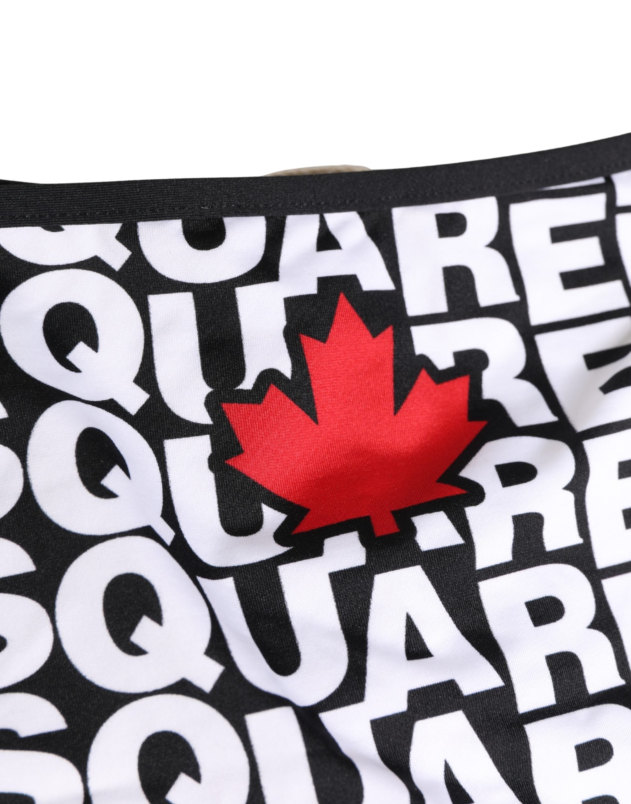 Dsquared² Multicolor Nylon Logo Print Bikini Bottom Designer Couture