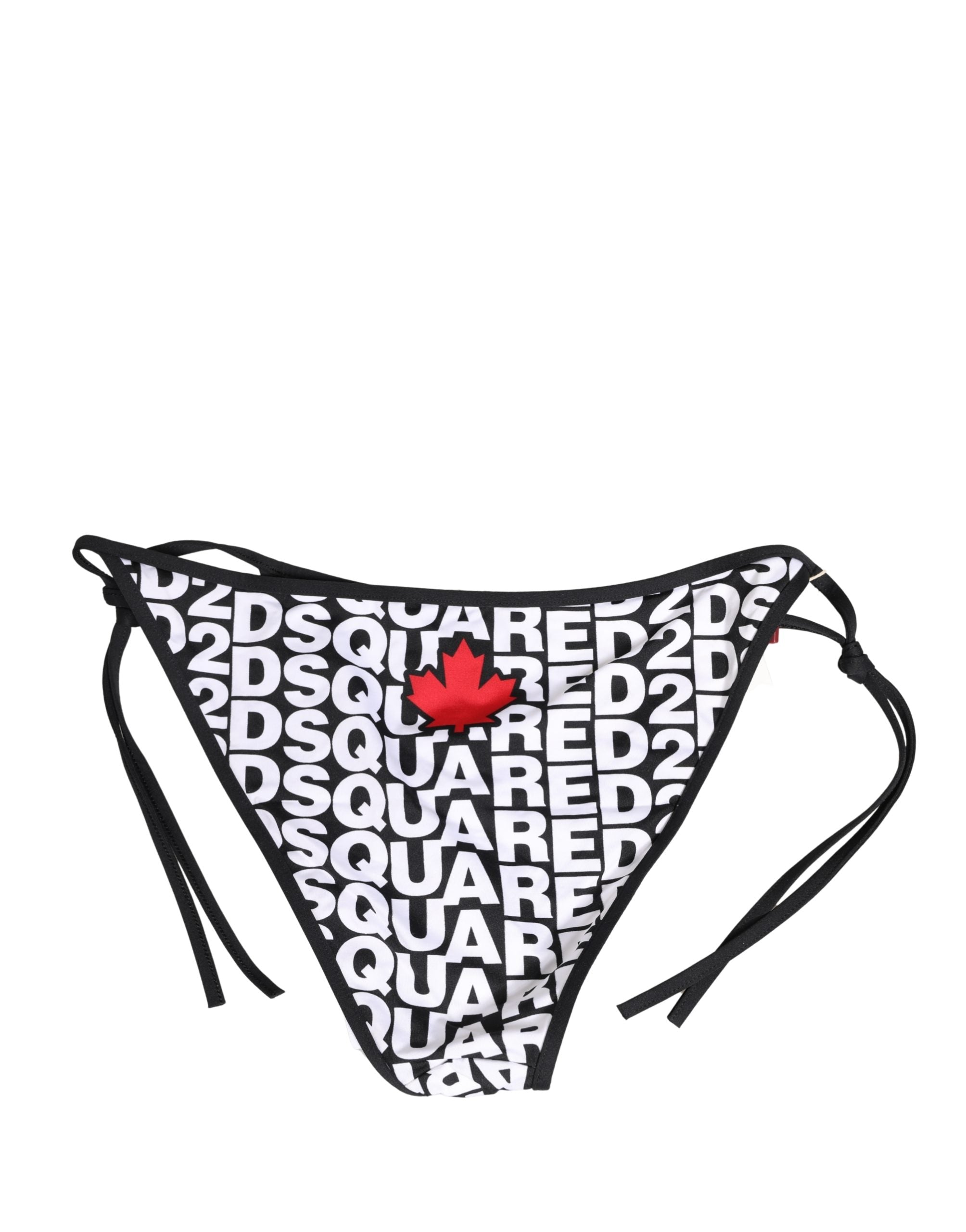 Dsquared² Multicolor Nylon Logo Print Bikini Bottom Designer Couture