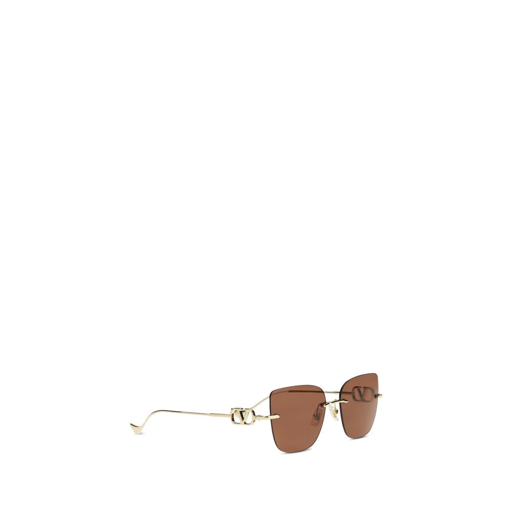 Valentino Garavani Brown Metal Sunglasses - Timeless Luxury Accessory