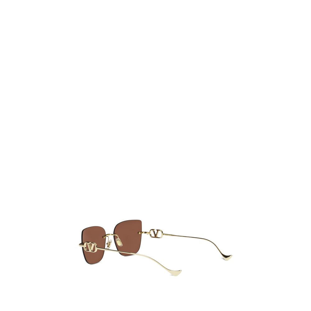 Valentino Garavani Brown Metal Sunglasses - Luxury Eyewear