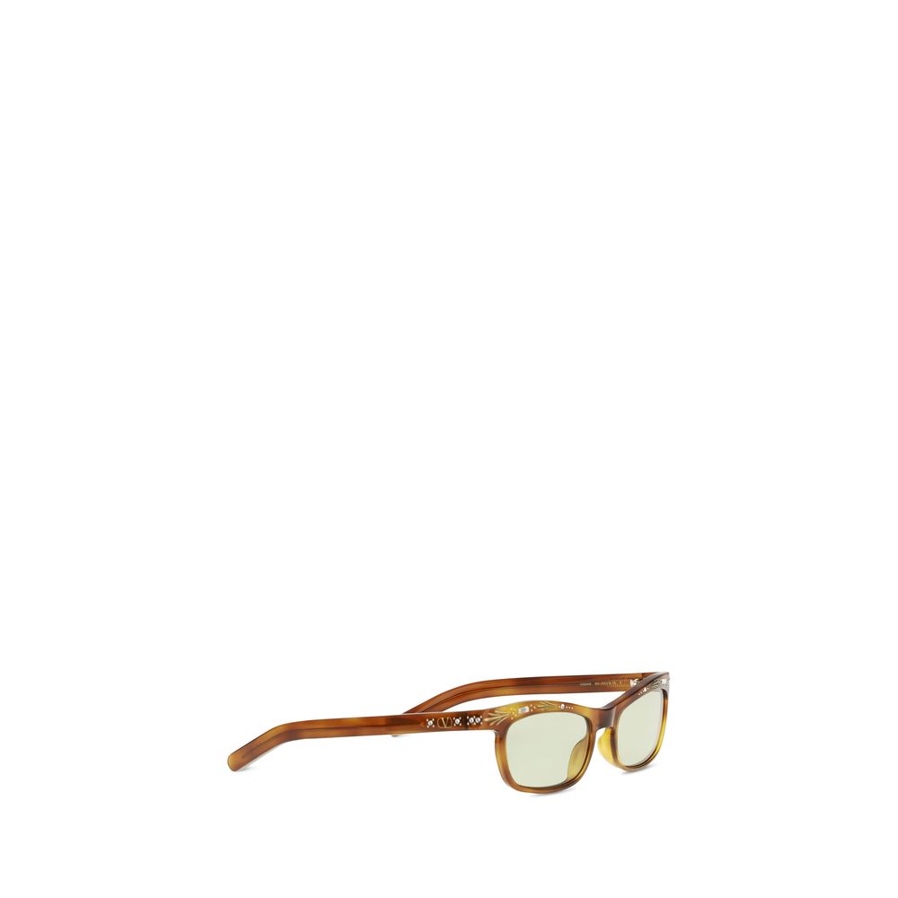 Valentino Garavani Brown Acetate Sunglasses - Timeless Luxury