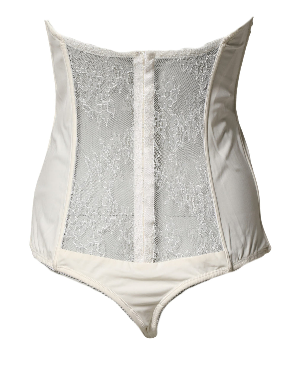 Elisabetta Franchi Off White Strapless One Piece Swimsuit