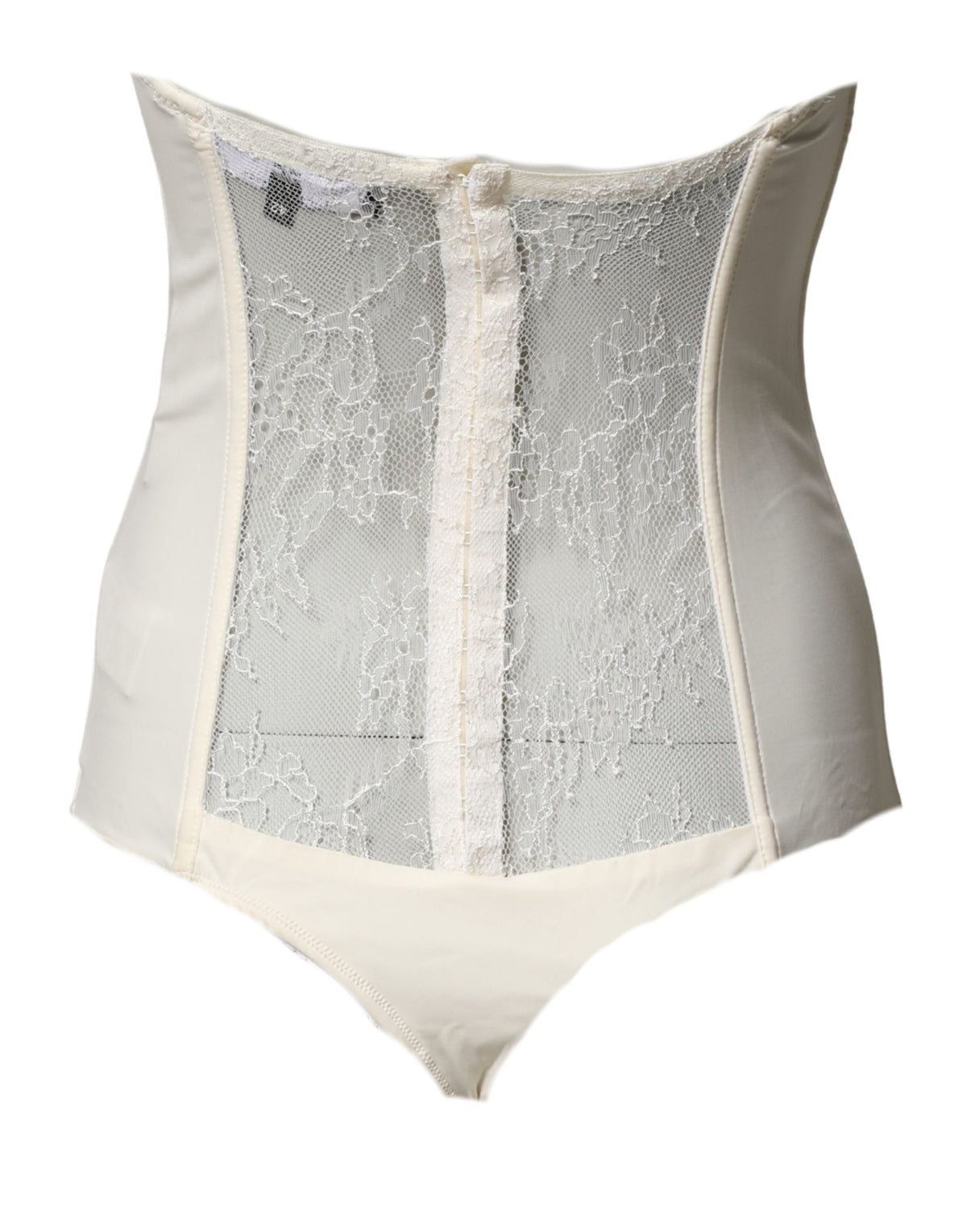 Elisabetta Franchi Off White Strapless One Piece Swimsuit