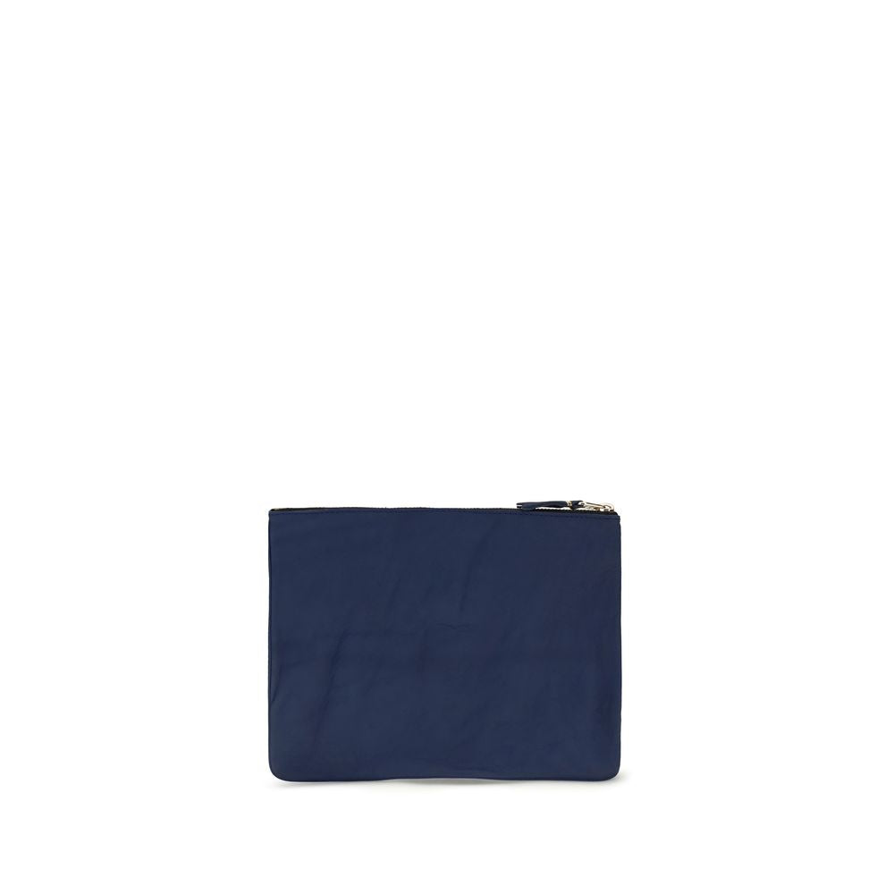 Comme Des Garçons Blue Calf Leather Bos Taurus Wallet - Luxury Redefined