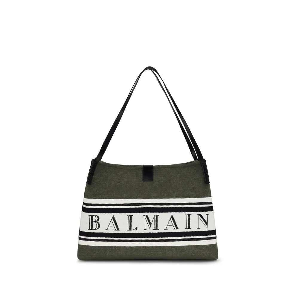 Balmain Black Cotton Handbag - Elevate Your Everyday Elegance