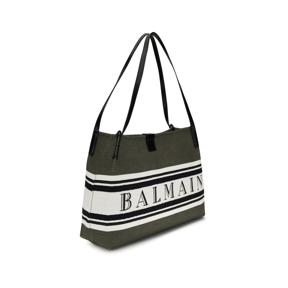 Balmain Black Cotton Handbag - Elevate Your Everyday Elegance