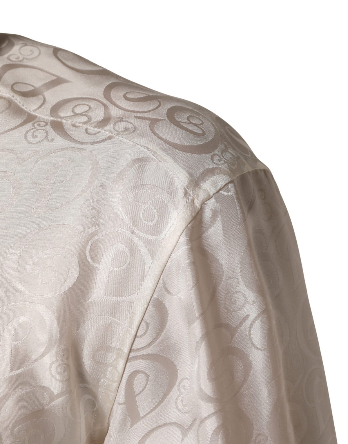 Dolce & Gabbana White Silk Long Sleeve Shirt - Timeless Elegance