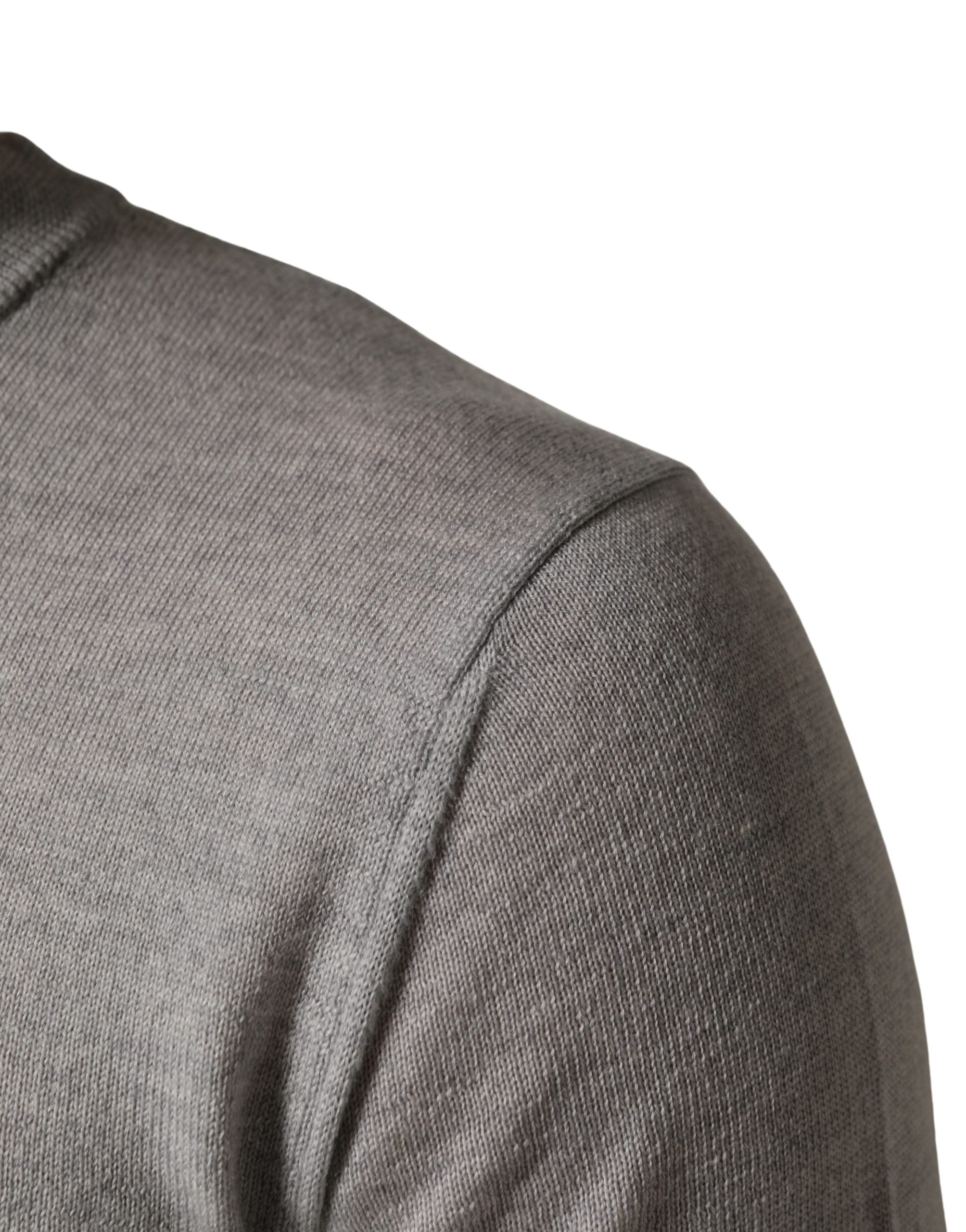 Dolce & Gabbana Gray Crew Neck Pullover Sweater, Artisanal Luxury