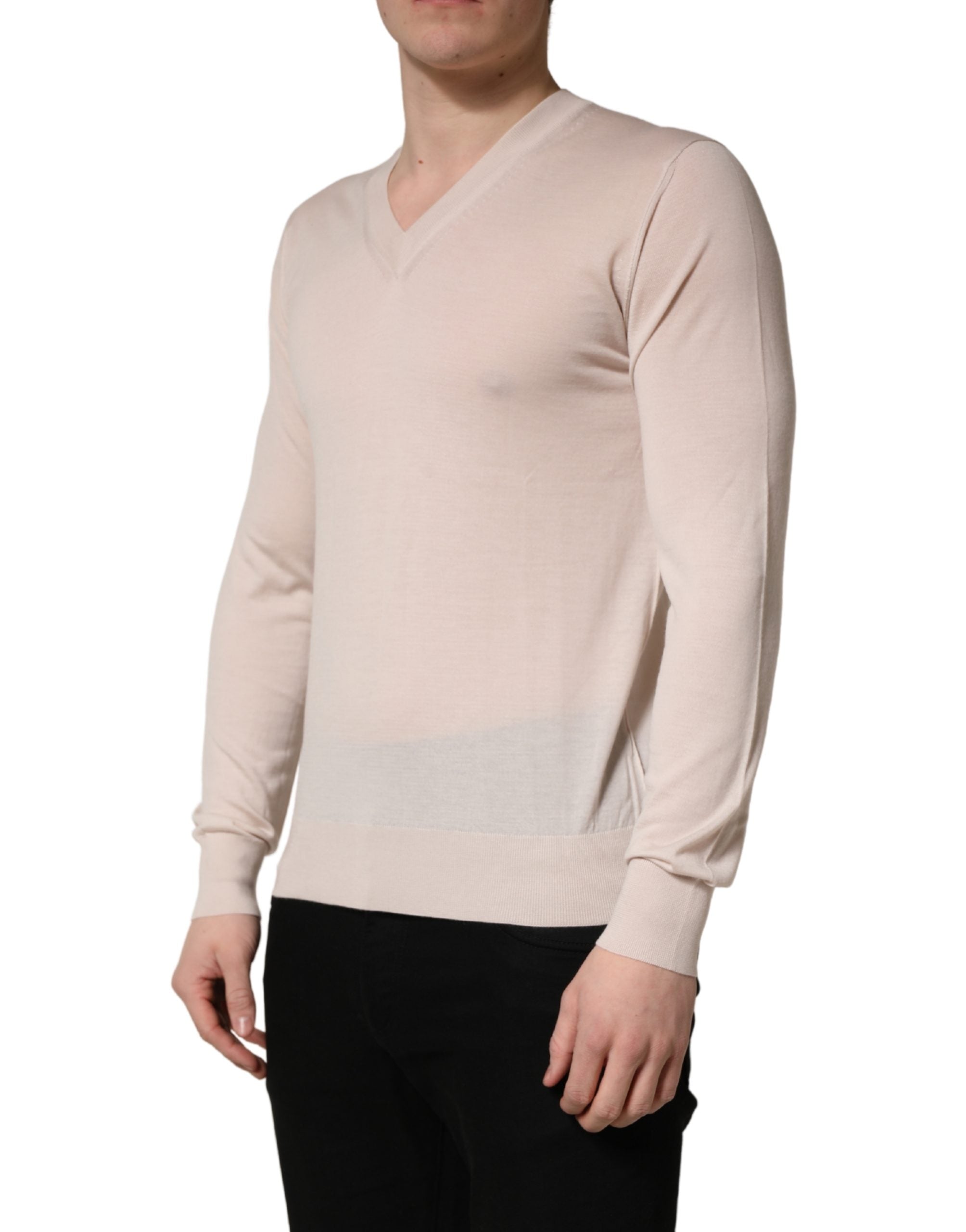 Dolce & Gabbana Cashmere V-neck Pullover Sweater - Timeless Luxury