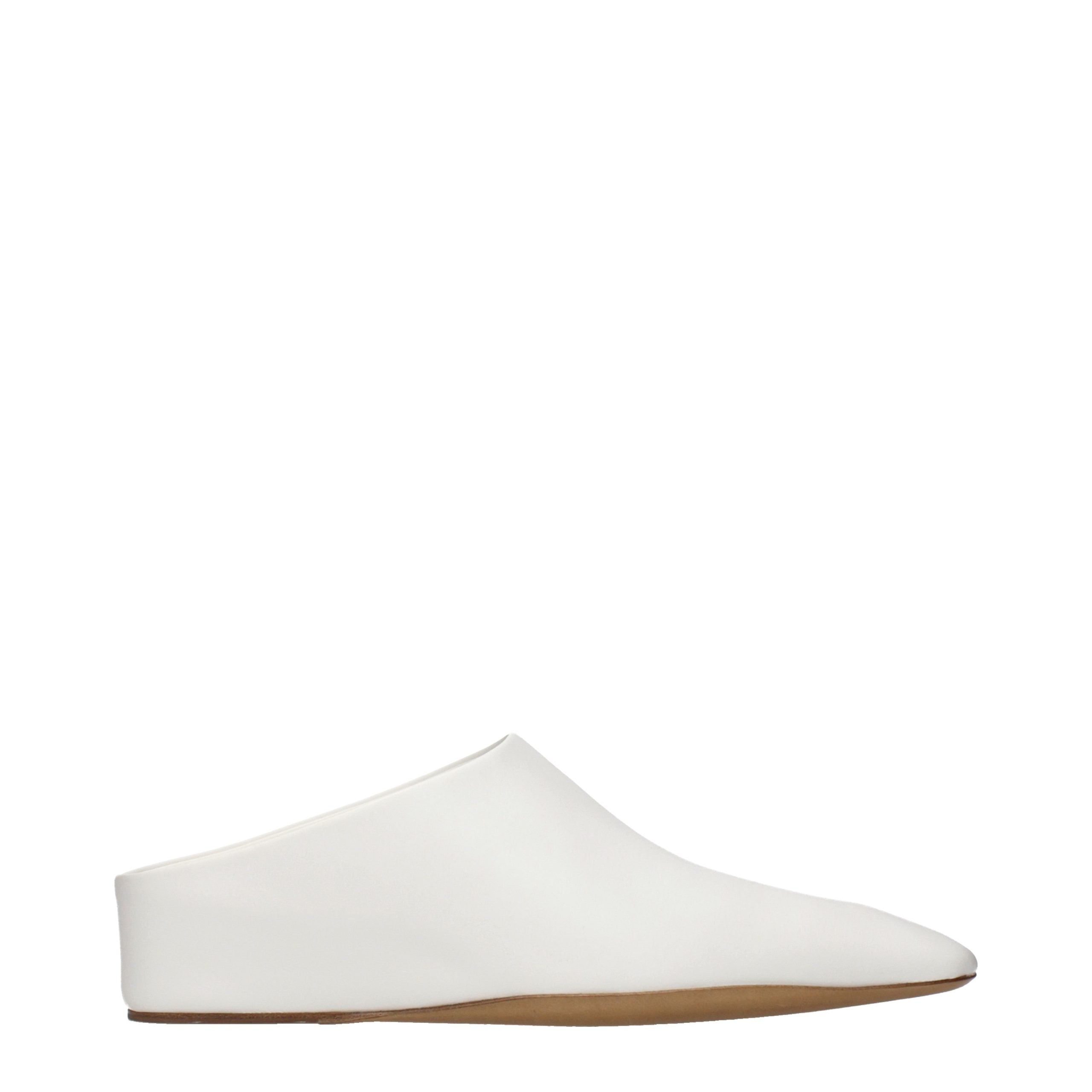Elevate your elegance with Jil Sander White Leather Slippers, where vintage allure meets modern sophistication, redefining luxury for the discerning individual.
