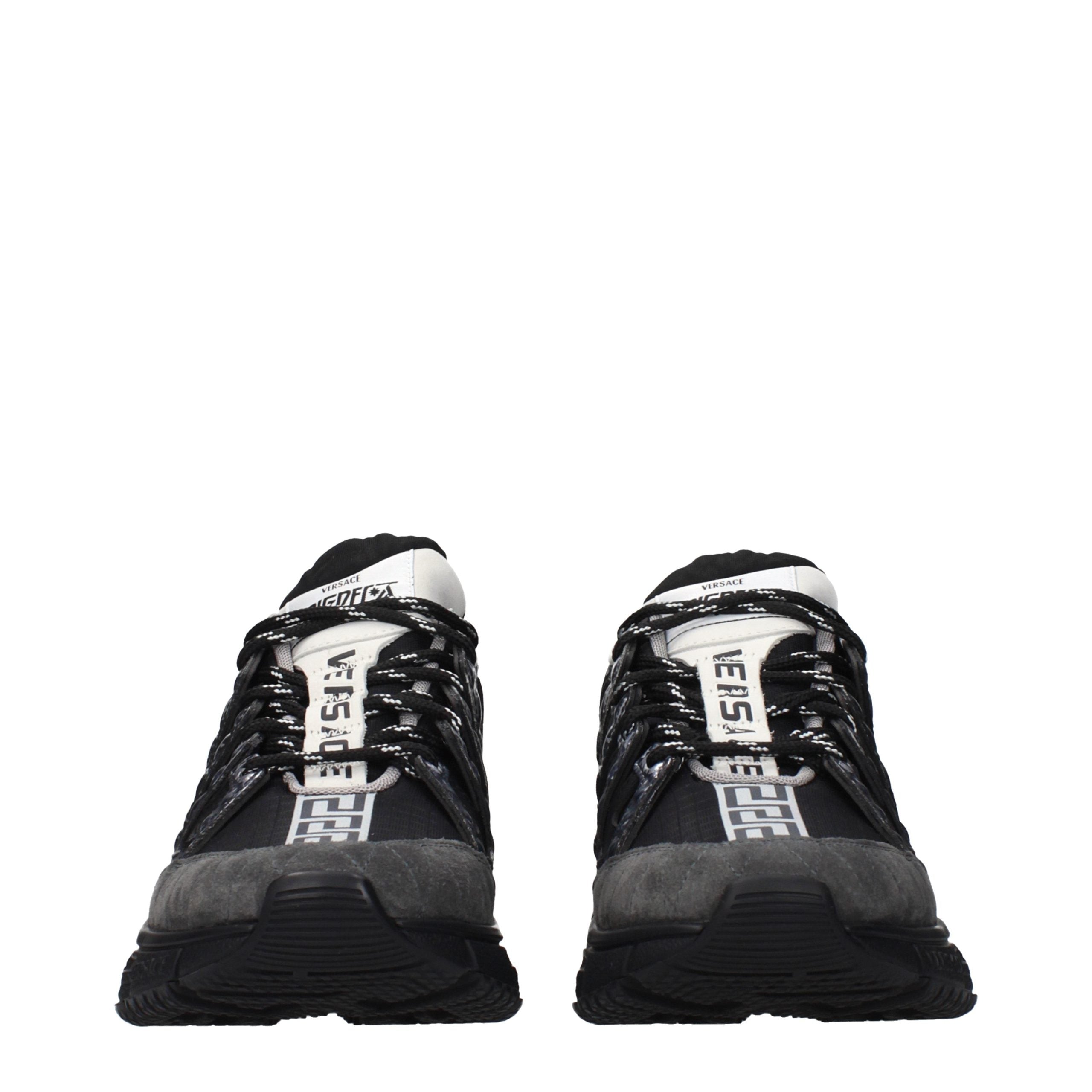 Step into the realm of luxury with Versace Black Fabric Athletic Sneakers, where exquisite craftsmanship meets timeless elegance, perfect for the discerning fashion connoisseur.